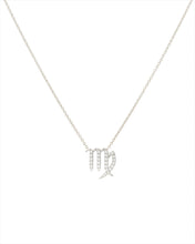 Custom platinum diamond Virgo pendant Necklace, the perfect gift for astrology lovers. 